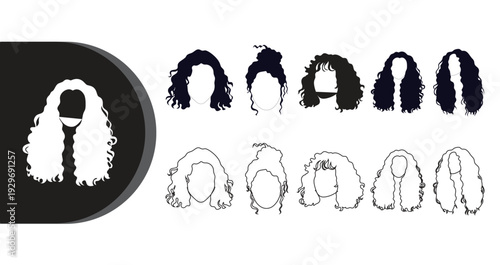 Collection of diverse wavy hairstyles for women in various styles
