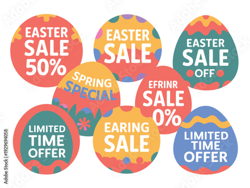 Colorful Easter Sale Egg Banners
