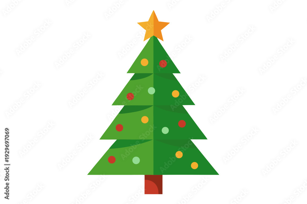 Obraz premium Christmas tree white background 