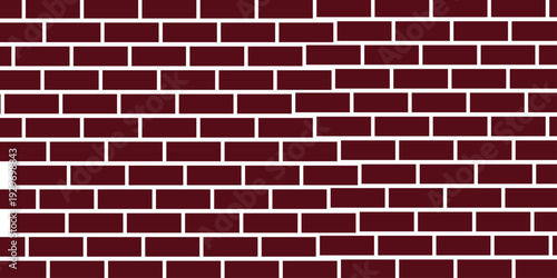 Red brick wall texture and solid bricks seamless pattern background.