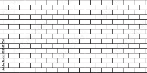 white brick wall texture and solid bricks seamless pattern background.