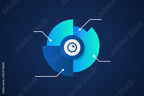 circular infographic timeline with clock icon business process diagram