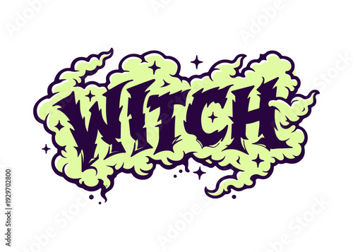 Witch stylized text vector
Vector stylized text on a white background