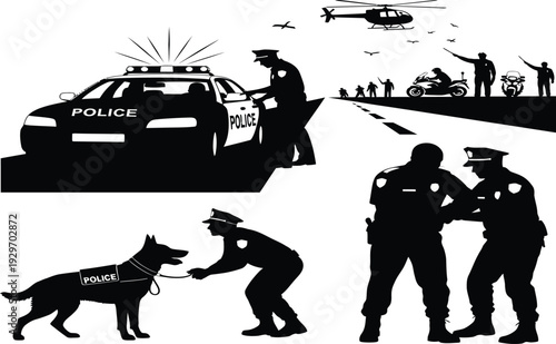 Police operations and emergency response scene