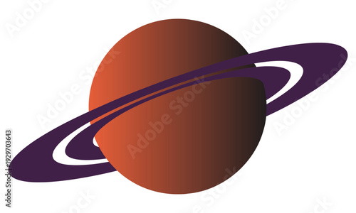 Saturn planet mesh illustration, vector design using mesh technique on white background, showing detailed rings and spherical structure, ideal for astronomy, space science, education, and digital 