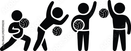 Group of people engaging in various activities with balls in a dynamic setting.