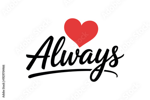 Heartfelt Message with Red Heart