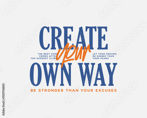 Aesthetic quotes typography Modern streetwear  graphic tee design templates