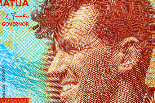 5 Dollar New Zealand Banknote Featuring Sir Edmund Hillary. New Polymer Money of New Zealand.