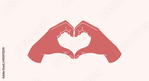 Heartfelt Gestures: Two hands form a perfect heart shape, conveying love, connection, and affection with grace and simplicity.