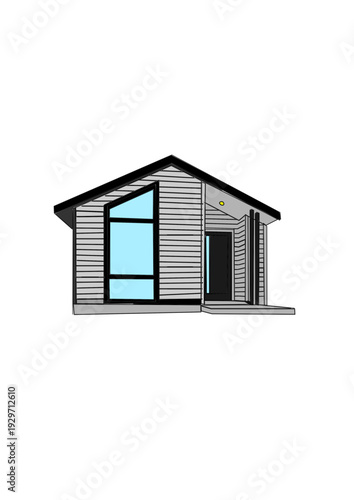 Vector graphic suburban house