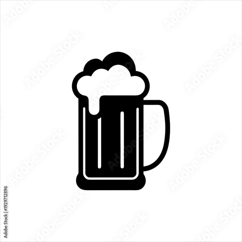 Beer Glass Coloring Page Single Vector