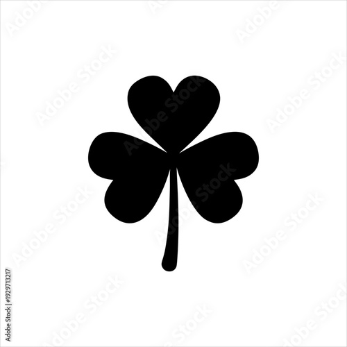 Five Leaf Clover Coloring Page Single Vector