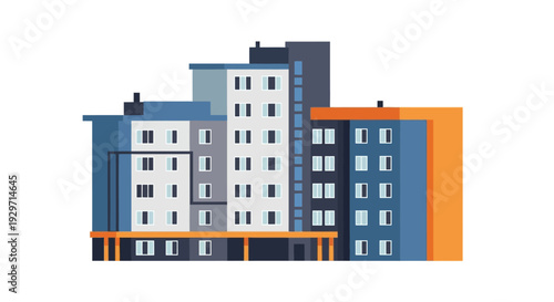 Modern Residential Complex: A sleek and contemporary residential complex with clean lines and a minimalist aesthetic stands as a symbol of modern urban living.