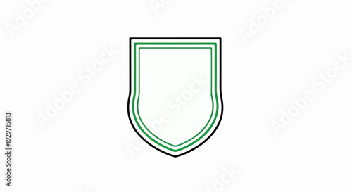 Minimalist shield outline with three concentric lines and a white center