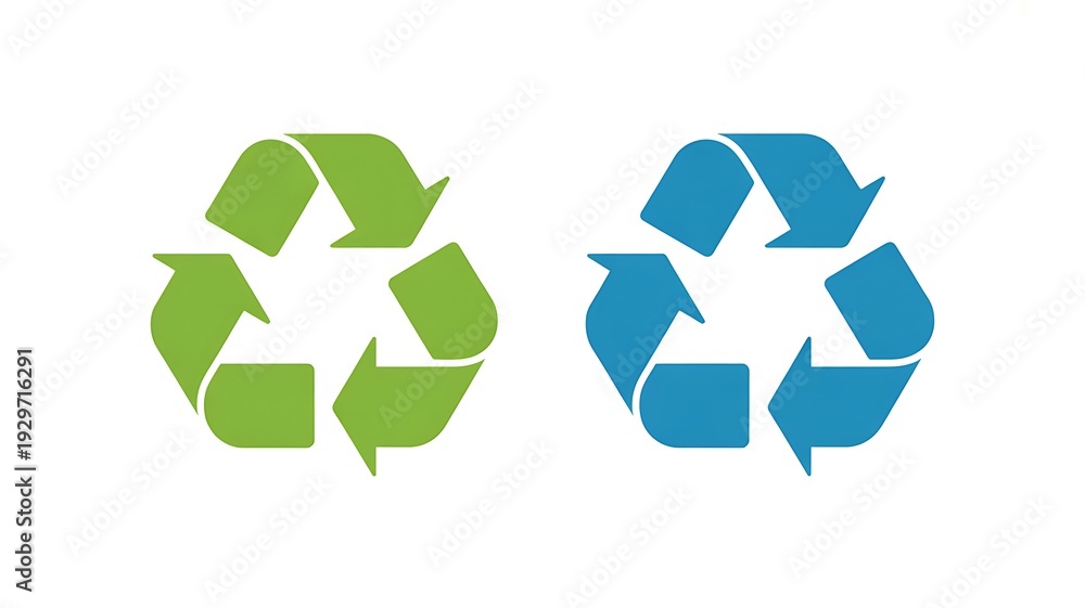 Fototapeta premium Recycling symbols representing environmental conservation and sustainability efforts
