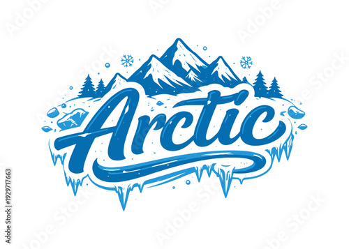 Arctic stylized text vector
Vector stylized text on a white background