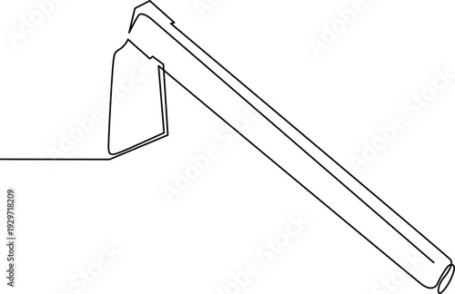 A detailed diagram of a mechanical device with a pivoting arm and a fixed base. Vector