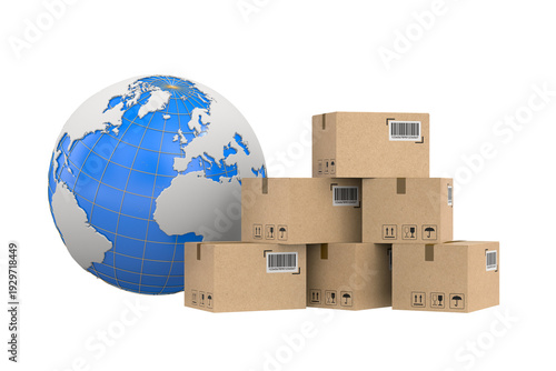 Global delivery cargo. Isol...