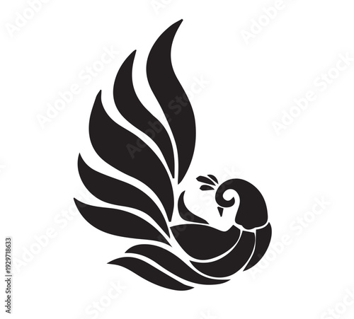 vector illustration of an abstract bird