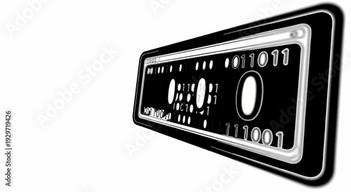 Digital display with binary code and large zero