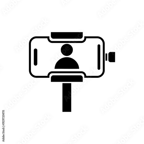 Digital Communication Selfie Icon Design.