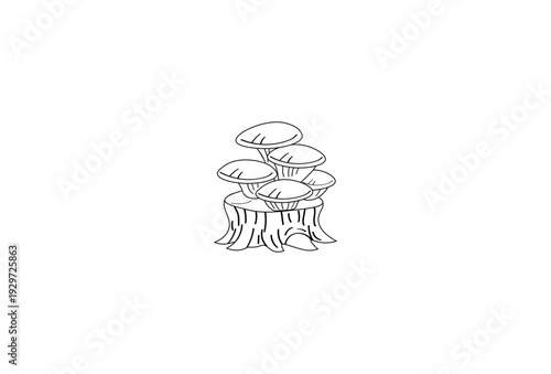 Cartoon mushrooms. Vector illustration, print for background, print on fabric, paper, wallpaper, packaging