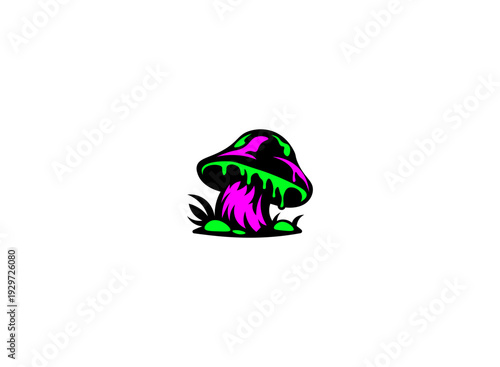 Cartoon mushrooms. Vector illustration, print for background, print on fabric, paper, wallpaper, packaging