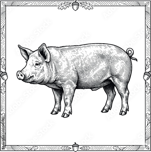 Wallpaper Mural Pig Logo Vector Clip Art – Bold Modern Wildlife Mascot Illustration Torontodigital.ca