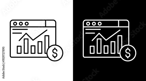 Finance  White Icon Set Design