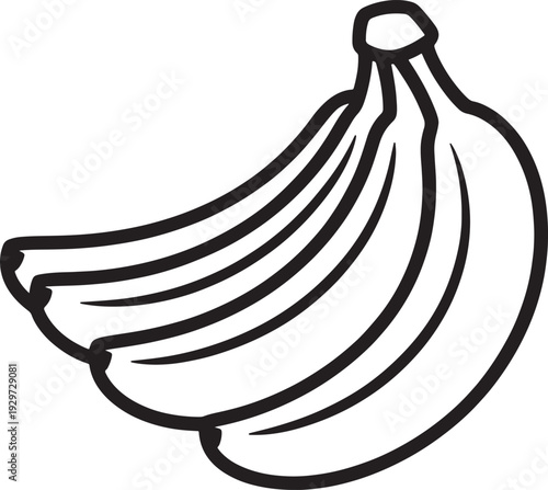 Bunch of bananas outline