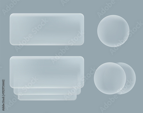 Push notifications, messages, vector illustration modern glass theme template mockup. Online chat glassmorphism. Message