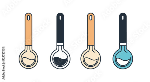 Tablespoon Line art creative bold style illustration