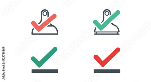 Stamp Cancellation abstract modern style illustration