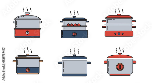 Steamer Pot Line art clean modern style