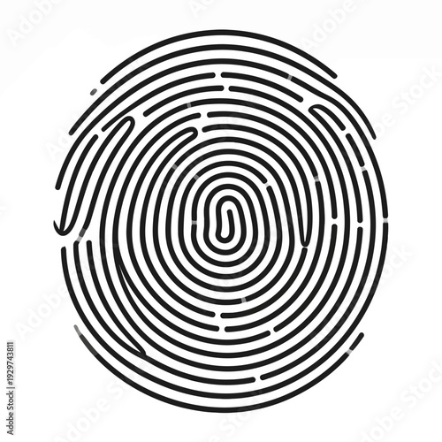Top‑down view of a simple black‑and‑white circular maze illustration, showing a concentric path spiraling from the outer edge toward the center on a plain white background