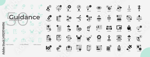 Guidance Duotone Editable Icons set