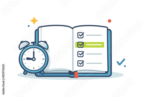 Intentional daily planning and focused productivity in a modern professional lifestyle emphasizing clarity and achievable goals, a clean planner notebook paired