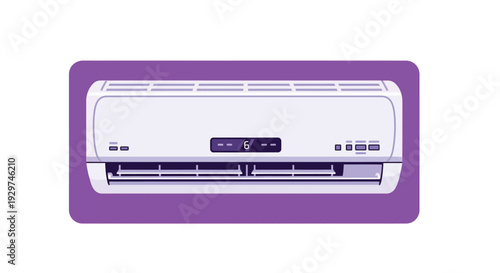 Modern air conditioner unit with sleek digital display