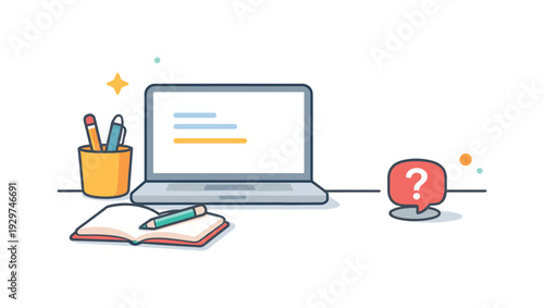 Cognitive delayed resolution and allowing a question to remain open without urgency while productive work continues, a small unresolved marker resting at the