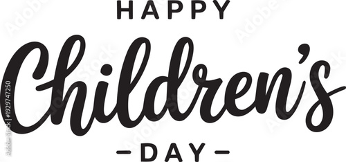 Happy children's day text