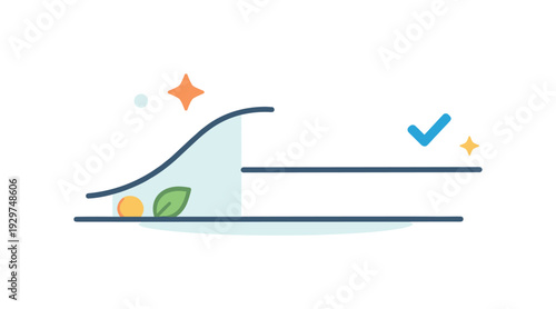 Quiet sufficiency realization and recognizing when progress has reached a stable plateau where additional effort no longer adds value, a smooth rising form
