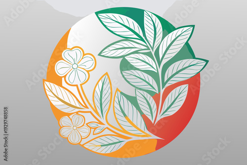 Minimal floral spring background inspired by eco lifestyle, neutral colors, organic shapes, subtle texture
