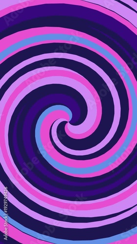 Vibrant Pink Blue Spiral Pattern Animation.