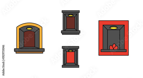 Wall Niche Line art creative modern abstract illustration