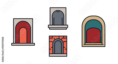 Wall Niche Line art dynamic modern abstract illustration