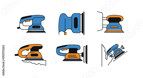 Wall Sander Line art dynamic modern color