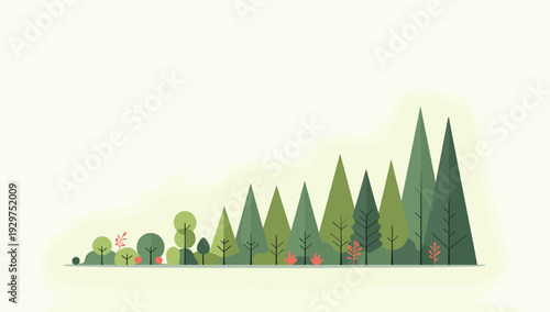 A serene and simple illustration of rolling hills and sparse trees evokes a sense of calm and growth. Ideal for backgrounds, wellness content, or conc