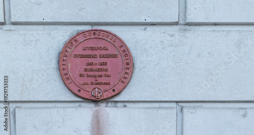 Fotografía Liverpool, united kingdom May, 16, 2023 Historic Liverpool Overhead Railway Engi