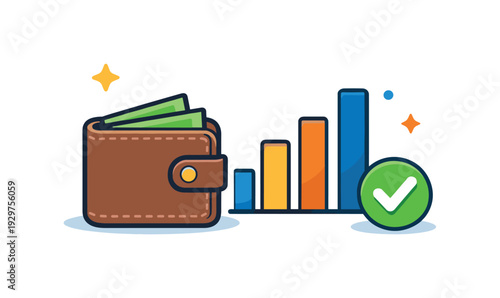 Personal financial stability and routine budget awareness centered on staying informed and prepared for everyday expenses, a simple wallet paired with a bar
